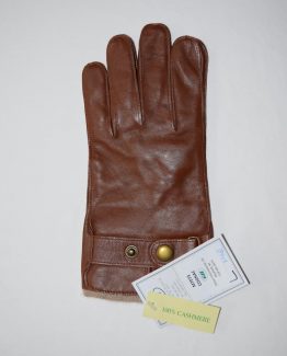 Cognac Leather/Cashmere Mens Medium LH