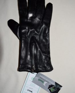 Leather Glove with Zipper Ladies Medium LH