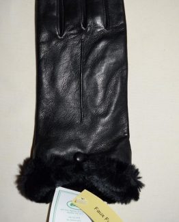 Leather/Faux Fur Ladies Medium LH