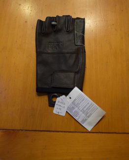 Brown Goatskin Leather Mens Fingerless Glove Large LH